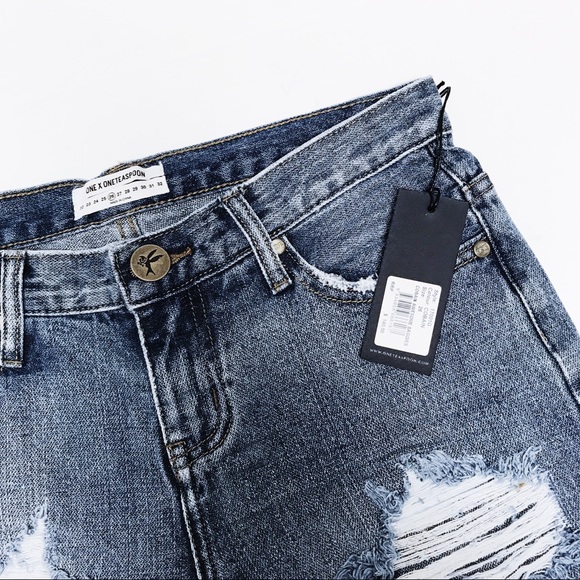 One Teaspoon - Baggies Crop Boyfriend Jeans - Picture 4 of 6